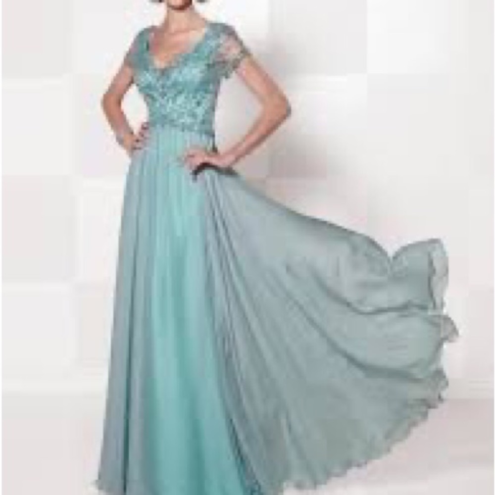 Cameron Blake OYSTER gray MOB gown